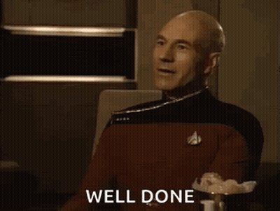 Star Trek Man Clapping Saying Well Done GIF