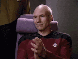 Star Trek Patrick Stewart Clapping Meme GIF