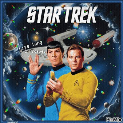 Star Trek Poster With Two Actors GIF