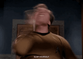 Star Trek Slap Yourself Slapping Face GIF