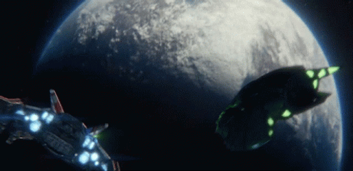 Star Trek Spaceship Shooting Lasers  GIF