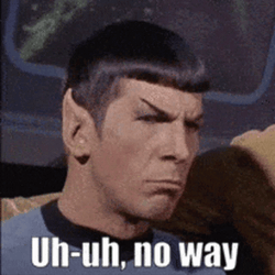 Star Trek Spock Uh Uh No Way GIF
