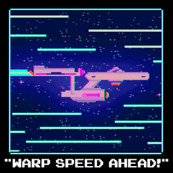 Star Trek Warp Speeding Spaceship GIF