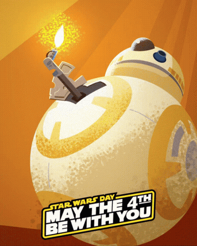 Star Wars BB-8 Greeting Card GIF