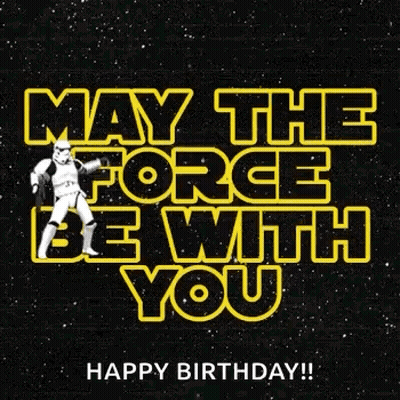 Star Wars Birthday Card With Stormtroopers Dancing GIF