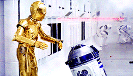 Star Wars C-3Po Robot With R2d2 GIF
