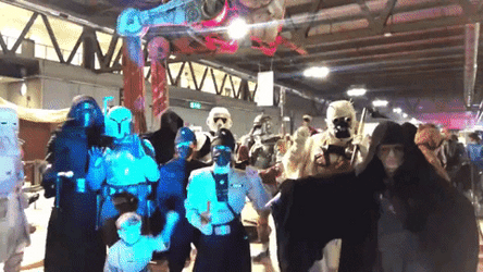Star Wars Characters Cosplay Happy Birthday Party GIF