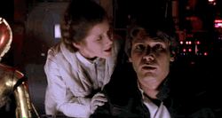 Star Wars Cheek Kiss Princess Leia Han Solo GIF