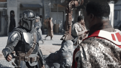 Star Wars Costume Man And Another Talking Disney Plus GIF