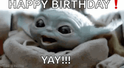 Star Wars Happy Birthday Excited Yoda GIF