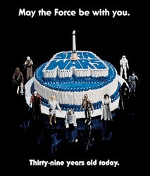 Star Wars Happy Birthday Spacecraft Cake GIF