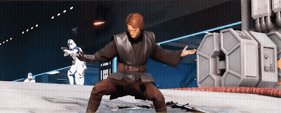 Star Wars Man Kneeling With Hands Outstretched GIF