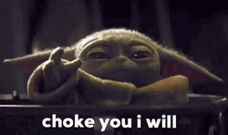 Star Wars Master Yoda Choke You GIF