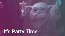 Star Wars Master Yoda It's Party Time GIF