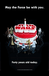 Star Wars Red Cake Happy Birthday GIF