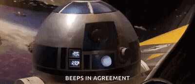 Star Wars Robot Beeps In Agreement GIF