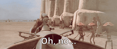 Star Wars Scene Saying Oh No GIF