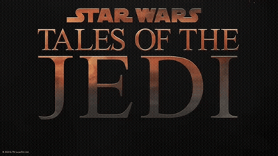 Star Wars Tales Of The Jedi Logo Black Background GIF
