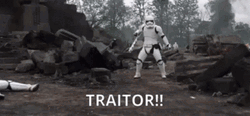 Star Wars The Force Awakens It's Treason Then Storm Trooper Ready To Attact GIF