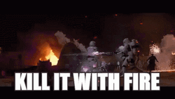 Star Wars Using Flamethrower GIF