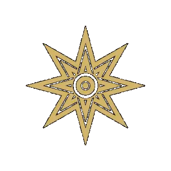 Star With Circle In Center Sticker