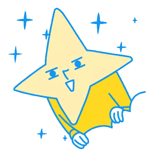 Star With Face And Hand Sticker