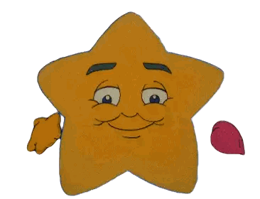 Star With Face And Smaller Stars Sticker