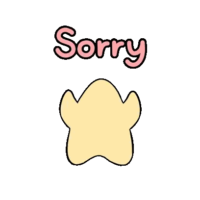 Star With Sorry Text Sticker