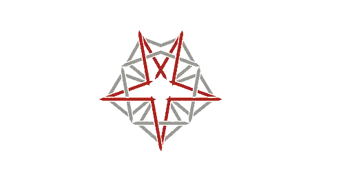 Star With X In Middle Sticker