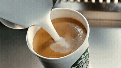Starbucks Cup Pouring Milk GIF