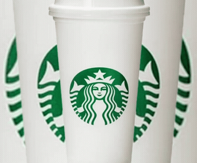 Starbucks Cup With Green Logo GIF