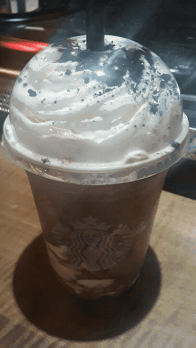 Starbucks Drink With Whipped Cream GIF