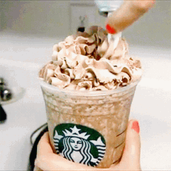 Starbucks Mocha Whip Cream Toppings GIF