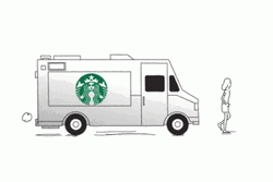 Starbucks Van Chase GIF