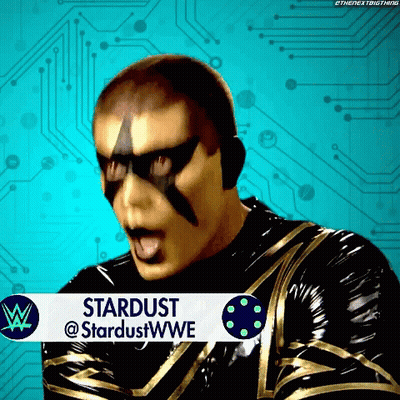Stardust Wrestler In Black And Gold GIF