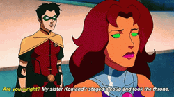 Starfire And Robin Are You Alright GIF