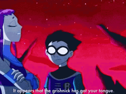 Starfire Ignoring Robin GIF