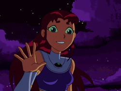 Starfire Just Saying Hi  GIF