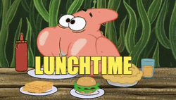 Starfish Patrick Nom Lunch Time  GIF