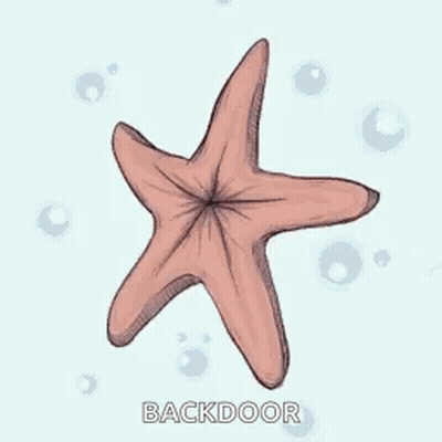 Starfish With Word Backdoor GIF
