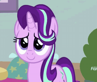 Starlight Glimmer From My Little Pony Is Sitting On A Couch Looking Sad GIF