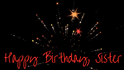 Starry Happy Birthday Sister GIF