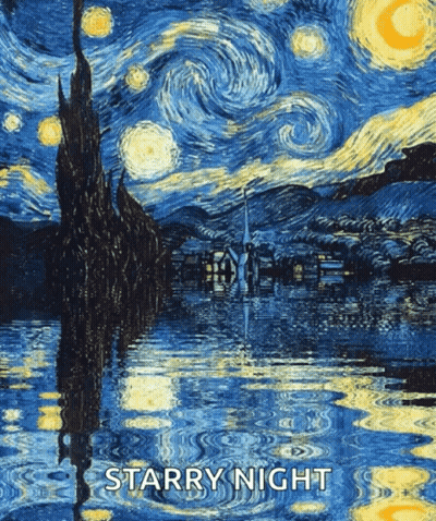 Starry Night Painting GIF