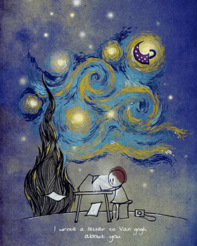 Starry Night Sky I Wrote A Letter To Van Gogh About You GIF
