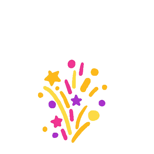 Stars And Sprinkles Flying Sticker