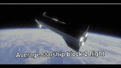 Starship Block 2 Flight GIF