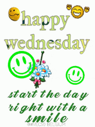 Start The Day With Smile Happy Blessed Wednesday GIF