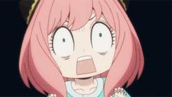 Startled Anya Forger Shocked Reaction GIF