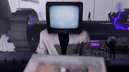 Startled Tv Man Confused Blank Screen GIF