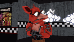 Startling Foxy FNAF Jumpscare GIF